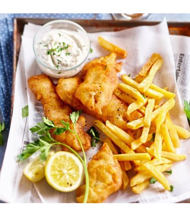 Fish & Chips au cabillaud et frites artisanales — street-food du foodtruck La Marmite Mobile